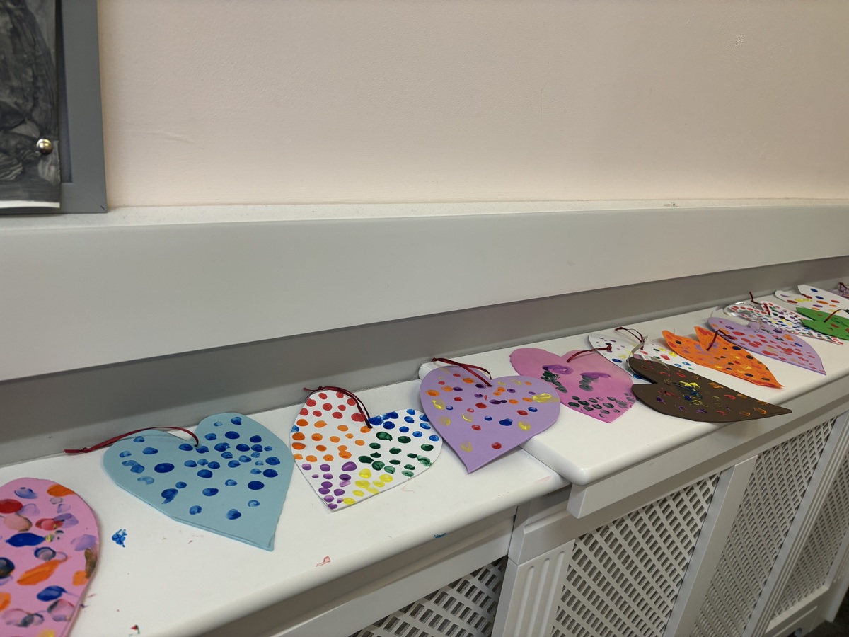 Feb Half term we made corcentina heart Valentine's cards